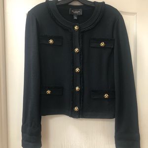 Saint John black jacket with gold stunning buttons